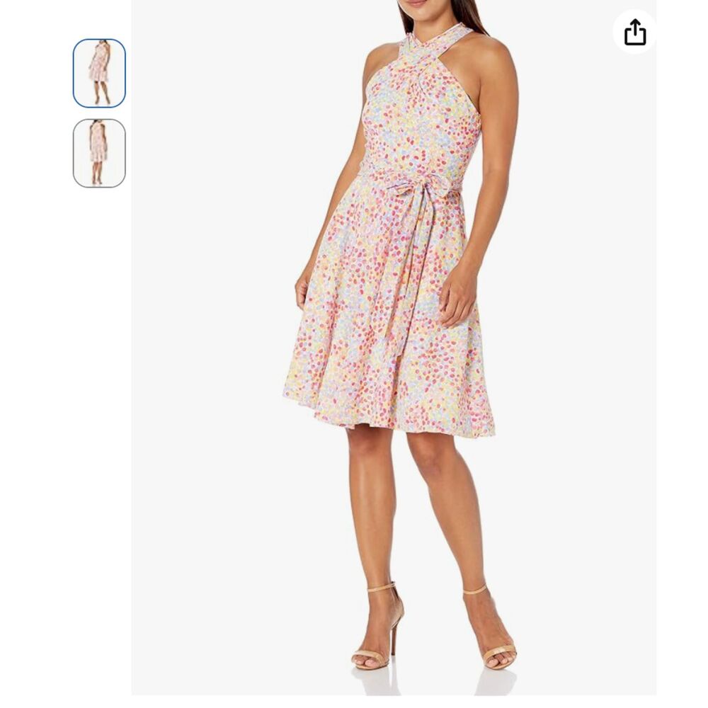 Tahari by Arthur S. Levine Multicolor Fit & Flare Dress Size 10